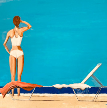 Zeitgenössisches Werk mit dem Titel « On the beach 1 », Erstellt von MOLIA