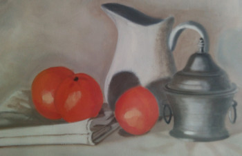 Zeitgenössisches Werk mit dem Titel « Nature morte aux oranges », Erstellt von BARTLET-DROUZY