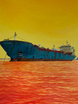 Zeitgenössisches Werk mit dem Titel « Cargo tanker chimiquier », Erstellt von PIETRI