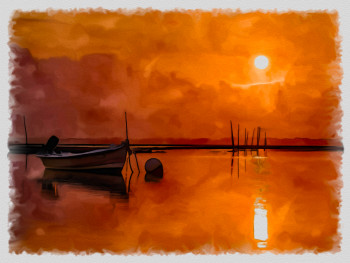 coucher de soleil sur le bassin Auf der ARTactif-Website