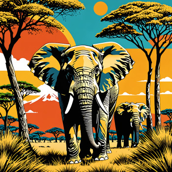 elephant pop art Auf der ARTactif-Website