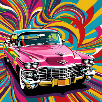 pink Cadillac pop art Auf der ARTactif-Website