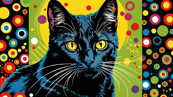 chat noir pop art Auf der ARTactif-Website