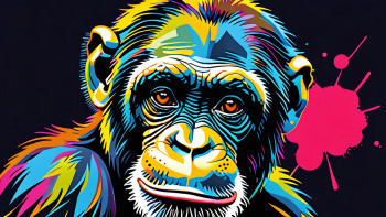 chimpanzé pop art Auf der ARTactif-Website