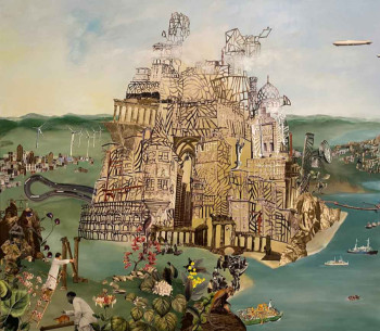 Zeitgenössisches Werk mit dem Titel « Turmbau zu Babel », Erstellt von RENATA RENATA KOS