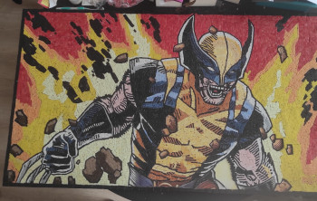 Zeitgenössisches Werk mit dem Titel « WOLVERINE », Erstellt von REMS