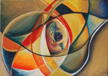 Zeitgenössisches Werk mit dem Titel « EYE SEE YOU », Erstellt von SARAH