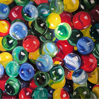 Zeitgenössisches Werk mit dem Titel « Marbles #1 », Erstellt von THERENCE