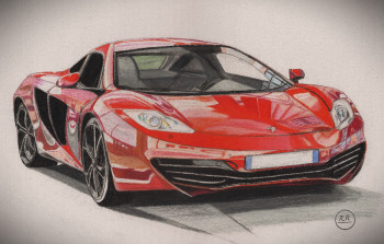 Zeitgenössisches Werk mit dem Titel « McLaren 12C », Erstellt von PIRDESSINS