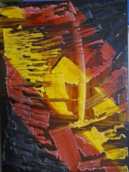 Zeitgenössisches Werk mit dem Titel « Peinture acrylique abstrait au couteau », Erstellt von AMG PEINTURE ABSTRAIT