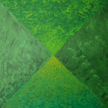 Zeitgenössisches Werk mit dem Titel « Composition Verte », Erstellt von JEAN-MARC GAYRAUD