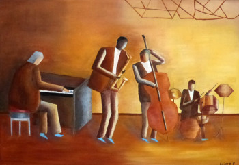 Zeitgenössisches Werk mit dem Titel « Blue Jazz », Erstellt von FRANCIS HEINTZ