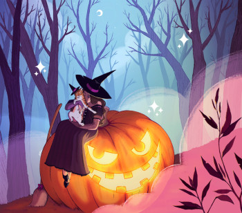 Zeitgenössisches Werk mit dem Titel « Halloween », Erstellt von ELKA