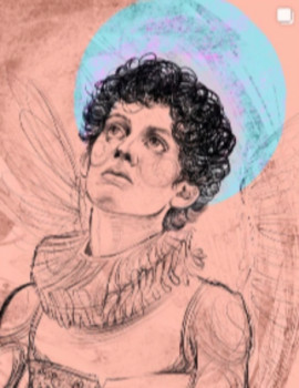 Zeitgenössisches Werk mit dem Titel « Portrait d’ange », Erstellt von ANASTASIA TSY