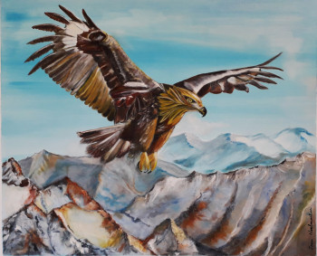 Zeitgenössisches Werk mit dem Titel « Aigle royal (vendu) », Erstellt von JEAN NOELMARTIN