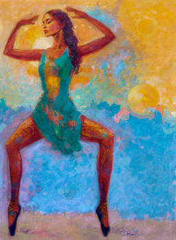 Zeitgenössisches Werk mit dem Titel « Modern dancing girl », Erstellt von DORON B