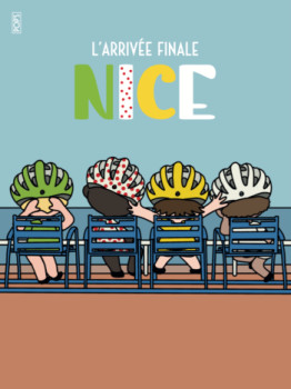 Zeitgenössisches Werk mit dem Titel « L'arrivée du Tour de France à Nice », Erstellt von POP'S