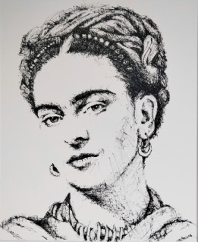 Zeitgenössisches Werk mit dem Titel « Frida », Erstellt von M VILI ART