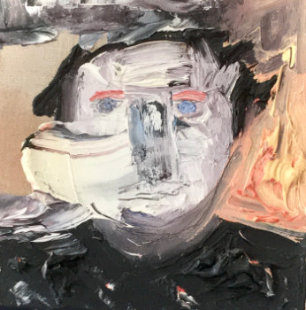 Zeitgenössisches Werk mit dem Titel « AUTOPORTRAIT 1 (Vivre avec le feu…) », Erstellt von CHRISTOPHE LE BIHAN