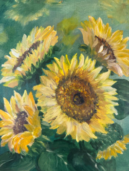 Zeitgenössisches Werk mit dem Titel « Sunflowers », Erstellt von OLEKSANDRA HORSCROFT