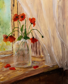 Zeitgenössisches Werk mit dem Titel « Poppies », Erstellt von OLEKSANDRA HORSCROFT