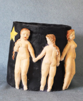 Zeitgenössisches Werk mit dem Titel « Pot aux 3 graces », Erstellt von CéCILE TAREL