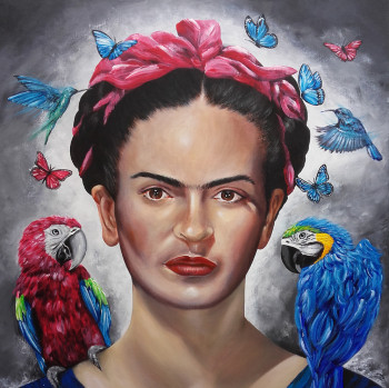 Zeitgenössisches Werk mit dem Titel « Viva Frida ! », Erstellt von ESTELLE BARBET