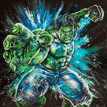 Zeitgenössisches Werk mit dem Titel « Angry Hulk », Erstellt von ESTELLE BARBET