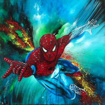 Zeitgenössisches Werk mit dem Titel « Fantastic Spiderman », Erstellt von ESTELLE BARBET