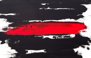 Zeitgenössisches Werk mit dem Titel « ROUGE ET NOIR », Erstellt von GUY DELAROQUE