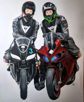 Zeitgenössisches Werk mit dem Titel « Marie - R1 crossplane Cbr600RR 2010 », Erstellt von SAFYK_ART