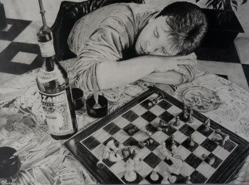 Zeitgenössisches Werk mit dem Titel « Solitude », Erstellt von HESTI