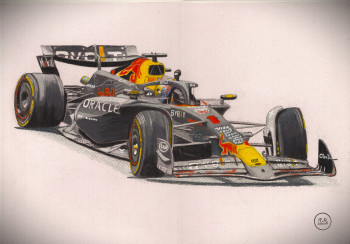 Zeitgenössisches Werk mit dem Titel « Red Bull RB20 », Erstellt von PIRDESSINS