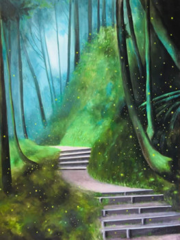 Zeitgenössisches Werk mit dem Titel « The Forest Path », Erstellt von CAROLINE NéZONDé