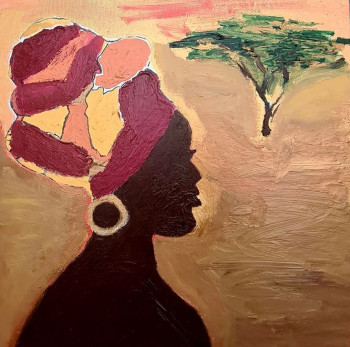 Zeitgenössisches Werk mit dem Titel « African woman », Erstellt von VERA