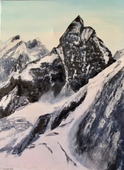 Zeitgenössisches Werk mit dem Titel « Le Cervin (Massif des  Alpes) », Erstellt von MICHEL CROZE