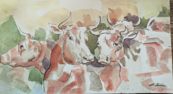 Zeitgenössisches Werk mit dem Titel « La conversation », Erstellt von CLAIRE LEWIS
