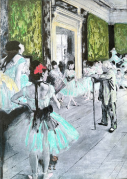 Zeitgenössisches Werk mit dem Titel « Hommage à DEGAS », Erstellt von JOLBBI ONE