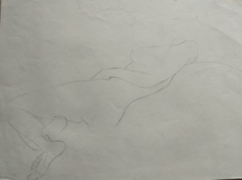 Zeitgenössisches Werk mit dem Titel « Nu, femme », Erstellt von MIREILLE DELGENèS