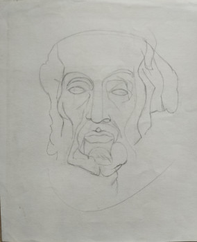 Zeitgenössisches Werk mit dem Titel « Vieillard », Erstellt von MIREILLE DELGENèS