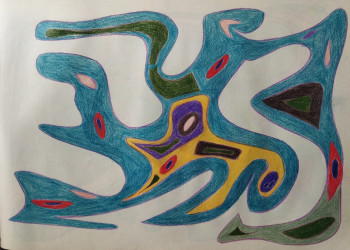 Zeitgenössisches Werk mit dem Titel « Complexité, 7 », Erstellt von MIREILLE DELGENèS