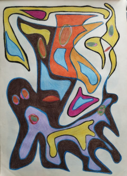 Zeitgenössisches Werk mit dem Titel « Complexité, 8 », Erstellt von MIREILLE DELGENèS