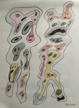 Zeitgenössisches Werk mit dem Titel « Complexité, 14 », Erstellt von MIREILLE DELGENèS
