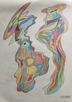 Zeitgenössisches Werk mit dem Titel « Complexité, 15 », Erstellt von MIREILLE DELGENèS