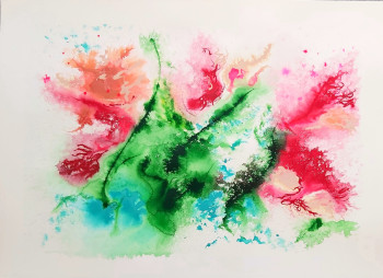 Zeitgenössisches Werk mit dem Titel « Jardin d'été # 19 », Erstellt von HéLèNE ZENATTI