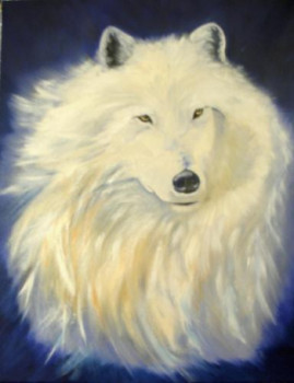 Zeitgenössisches Werk mit dem Titel « Loup Blanc », Erstellt von DAN.LECLERCQ