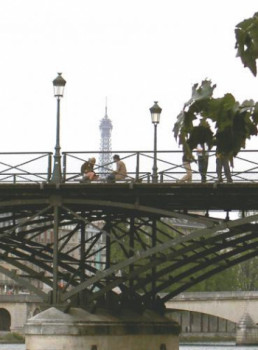 Zeitgenössisches Werk mit dem Titel « Pont des Arts  et Tour Eiffel », Erstellt von SARCIE