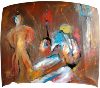 Zeitgenössisches Werk mit dem Titel « Street Cowboy », Erstellt von KENTIN ART STUDIO