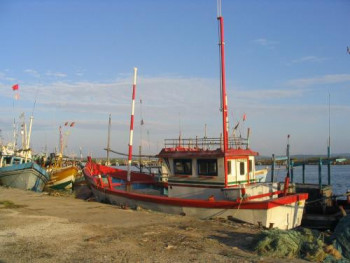 Zeitgenössisches Werk mit dem Titel « SriLanka - Le Bateau du Pêcheur », Erstellt von FRANçOISE MIRAY