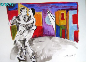 Zeitgenössisches Werk mit dem Titel « tango cayejero », Erstellt von SARANGELLO